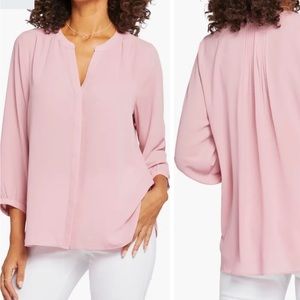 NYDJ Crepe Blouse Pink/Mauve Size M